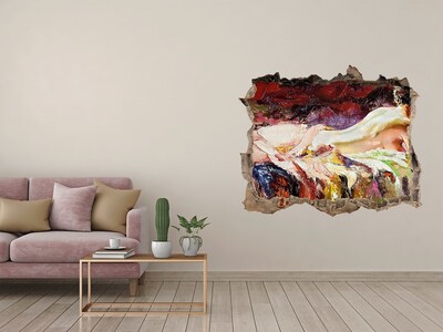 Dziura 3d fototapeta naklejka Malowniczy krajobraz górski