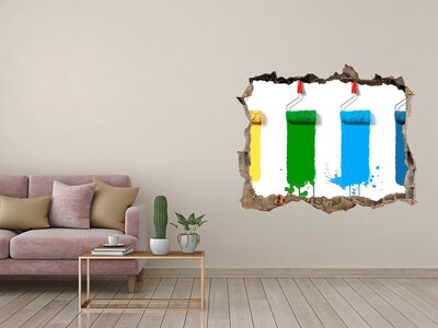 Dziura 3d fototapeta naklejka Malowanie w nowym stylu