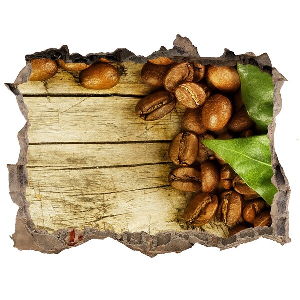 Naklejka 3D dziura Kawa w betonowej dziurze