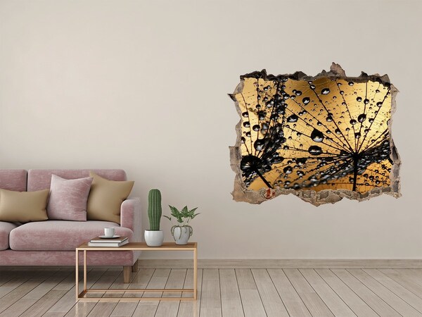 Samoprzylepna naklejka na ścianę Krople na liściach