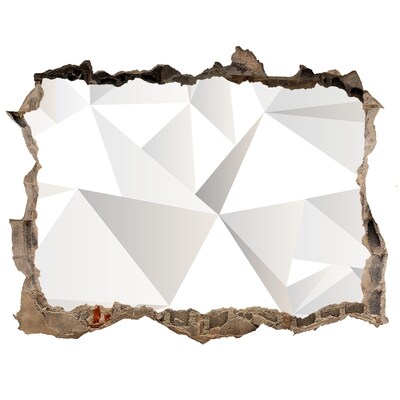 Wandsticker 3D doorkijk Kristallen gat in de muur