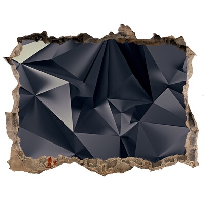 Fotoobraz dziura na ścianę Czarna, geometryczna głębia