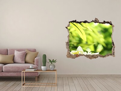 Samoprzylepna dziura na ścianę Kwiat w zielonym ogrodzie