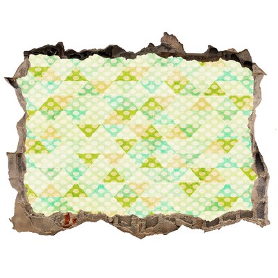 Fotoobraz dziura na ścianę Kolorowe wzory w dziurze w ścianie