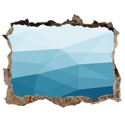 Zelfklevende muursticker 3D gat De onderwaterwereld in het gat