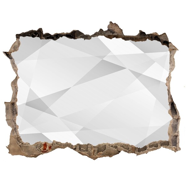 Zelfklevende 3D wandsticker illusie Gebroken muur met een spiegelbeeld