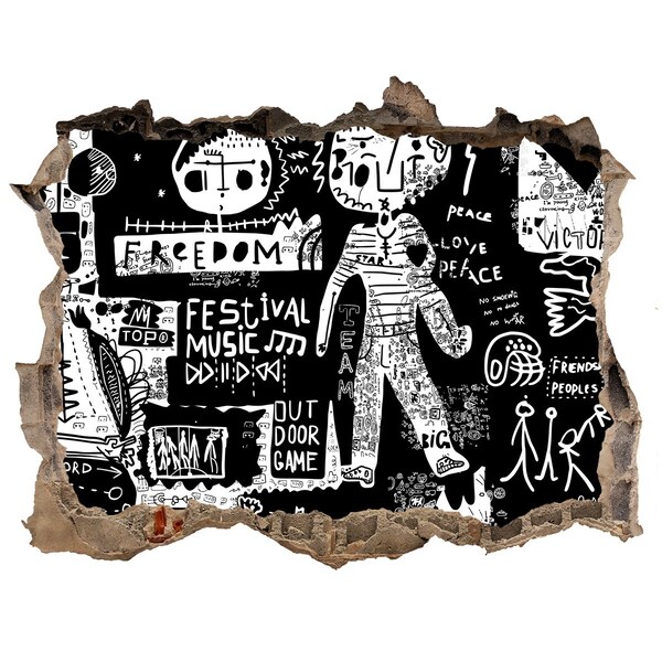 Foto zdjęcie dziura na ścianę Artystyczny wyraz wolności