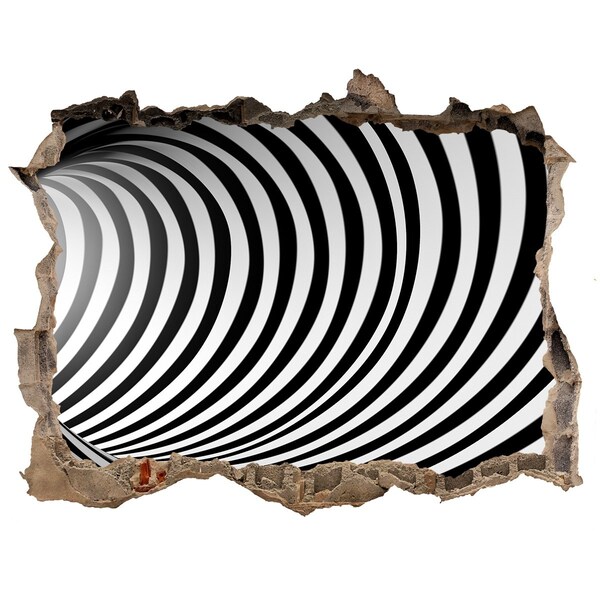 Zelfklevende muursticker 3D gat De illusie van een draaiende tunnel