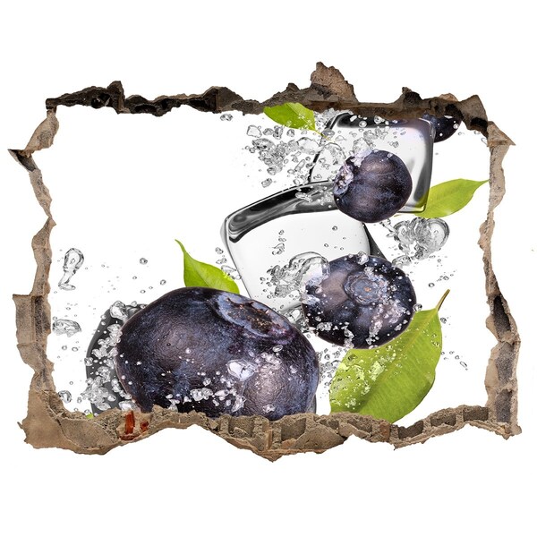 Zelfklevende 3D wandsticker illusie Fruitige ijswaterval