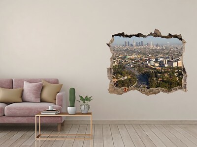 Fototapeta dziura na ścianę 3d Widok na Los Angeles