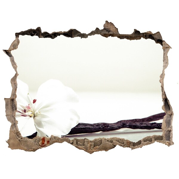 Wandsticker 3D doorkijk Bloemenpracht door de muur