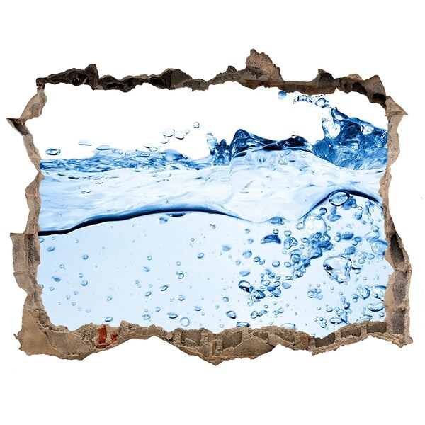 Wandsticker 3D gat met uitzicht Onderwaterwereld