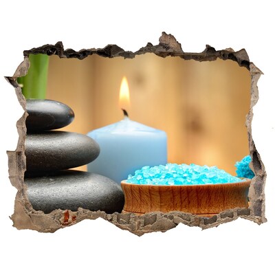 Wandsticker 3D doorkijk Ontspannende spa-hoek