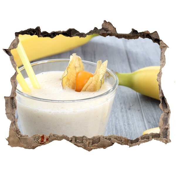 Wandsticker 3D gat met uitzicht Fruitcocktail van Hole in the Wall