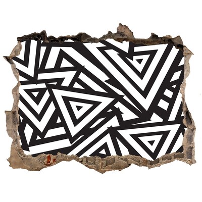 Wandsticker 3D doorkijk Abstracte geometrische patronen