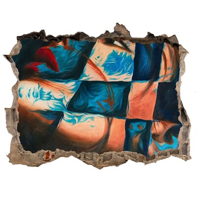 Fototapeta dziura na ścianę Zatopione w kolorze ciało