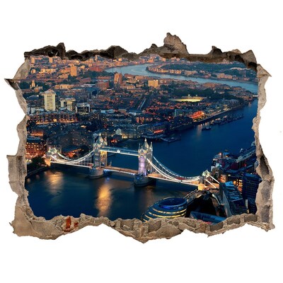 Fototapeta dziura na ścianę 3d Most Tower Bridge w Londynie