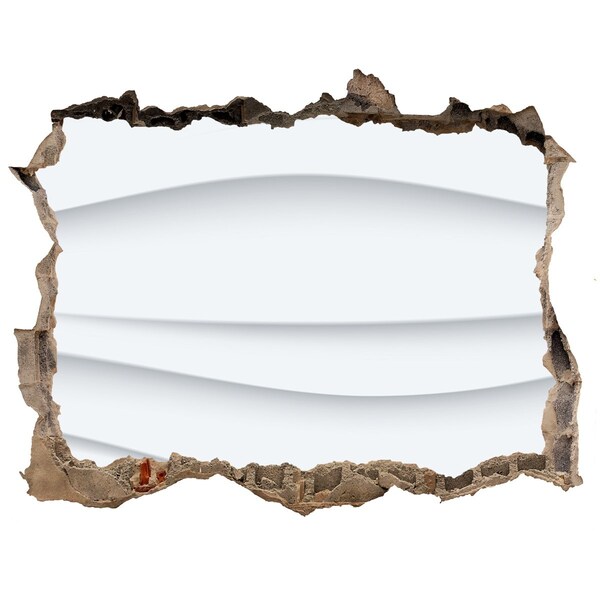 Wandsticker 3D doorkijk Een gebroken muur met uitzicht op de golven.