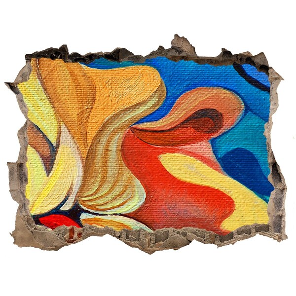 Dziura 3d fototapeta naklejka Kwiatowy wybuch kolorów