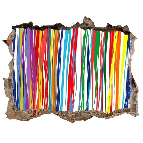 Zelfklevende muursticker 3D gat Een kleurrijke explosie van creativiteit