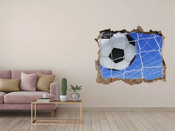 Fototapeta dziura na ścianę 3d Gol w piłce nożnej