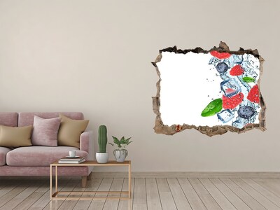 Naklejka 3D dziura Owocowy koktajl z lodem