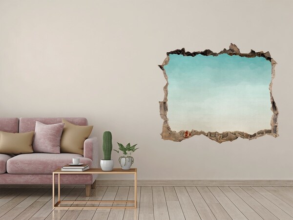 Dziura 3d fototapeta naklejka Niebo nad morzem