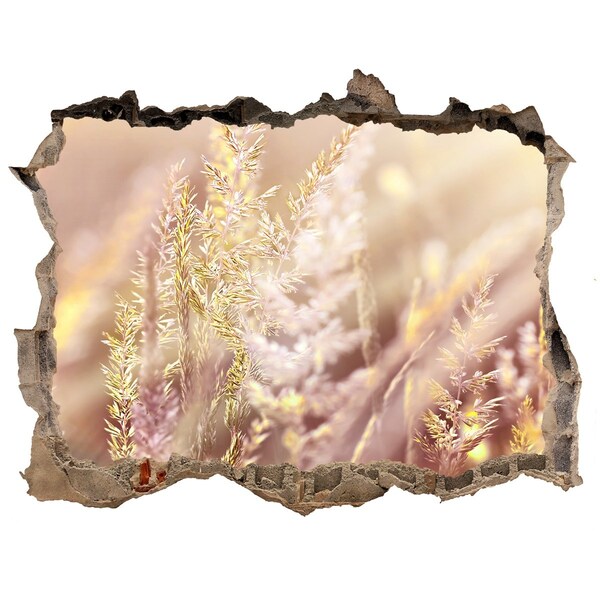 Samoprzylepna dziura naklejka Kwiatowa łąka za ścianą