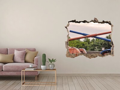 Foto zdjęcie dziura na ścianę Bitwa czołgów w ruinach