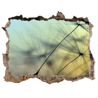 Wandsticker 3D gat met uitzicht Paardenbloemdroom