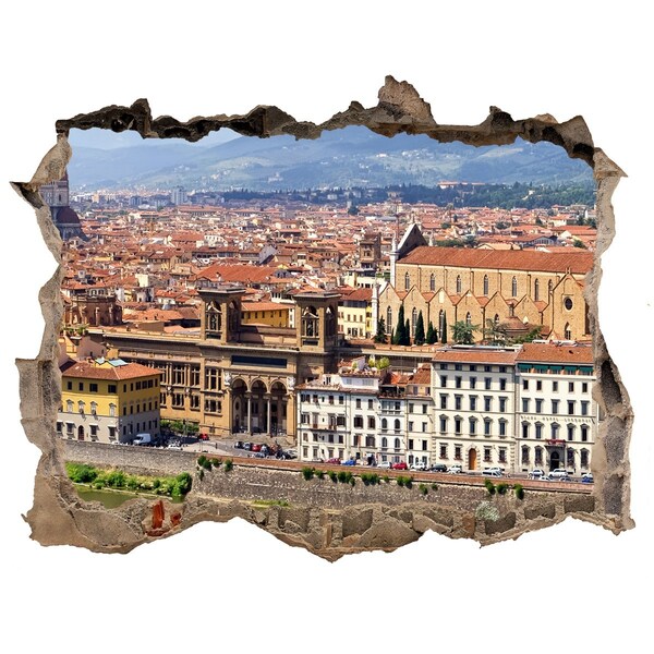 Wandsticker 3D doorkijk Uitzicht op Florence