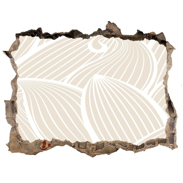 Wandsticker 3D doorkijk Abstract patroon op de muur