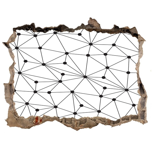 Fotoobraz dziura na ścianę Sieć połączeń w murze