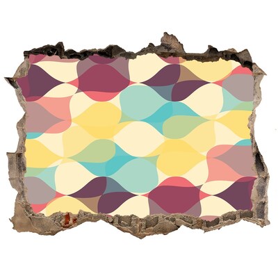 Fotoobraz dziura na ścianę Kolorowe fale na ścianie