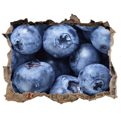 Zelfklevende 3D wandsticker illusie Bessen in beton