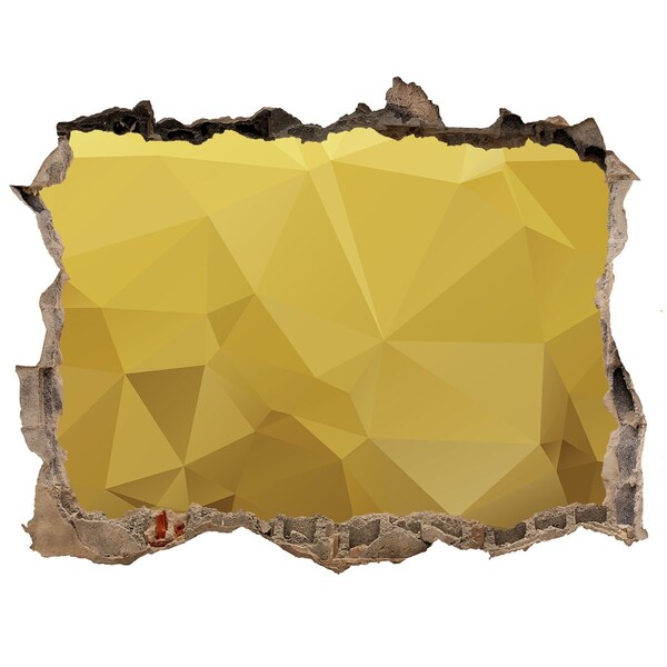 Wandsticker 3D doorkijk De gouden barst in de muur