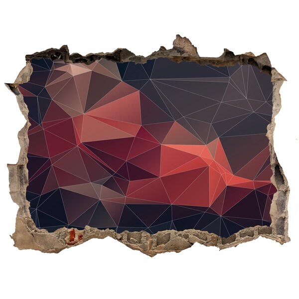 Wandsticker 3D doorkijk Abstracte Gat in de Muur