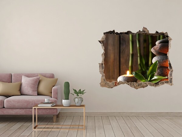 Zelfklevende muursticker 3D gat Een oase van rust