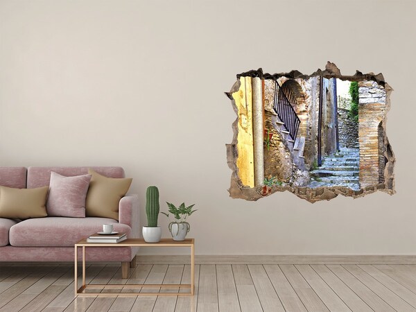 Fototapeta dziura na ścianę 3d Urokliwe uliczki włoskiego miasteczka