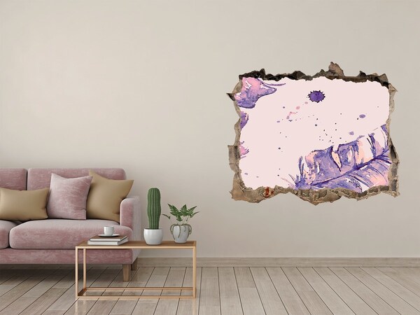 Wandsticker 3D doorkijk Tropisch paradijs achter de muur