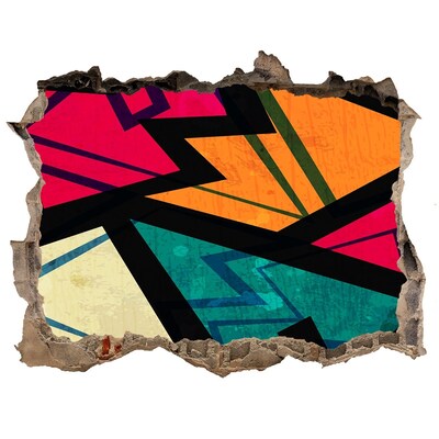 Fotoobraz dziura na ścianę Kolorowy mural w dziurze w ścianie