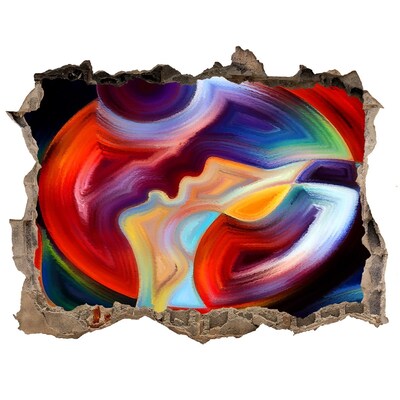 Dziura 3d fototapeta na ścianę Kolorowy taniec emocji
