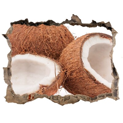 Zelfklevende 3D wandsticker illusie Kokosnootschatten