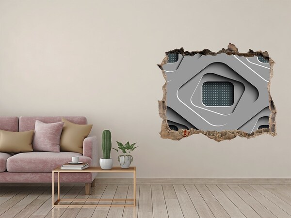 Zelfklevende 3D wandsticker illusie Modern ontwerp in beton