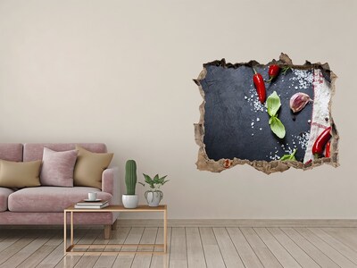 Naklejka 3D dziura na ścianę Kuchnia pełna smaku