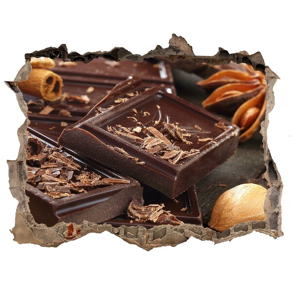 Wandsticker 3D doorkijk Chocoladegenot