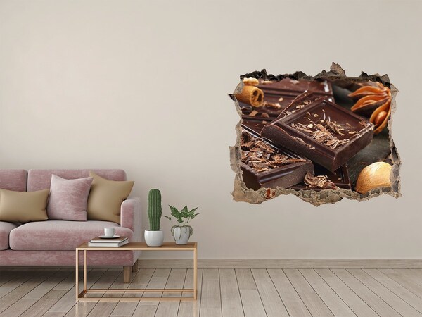 Wandsticker 3D doorkijk Chocoladegenot