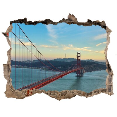 Fototapeta dziura na ścianę 3d Most Golden Gate w San Francisco