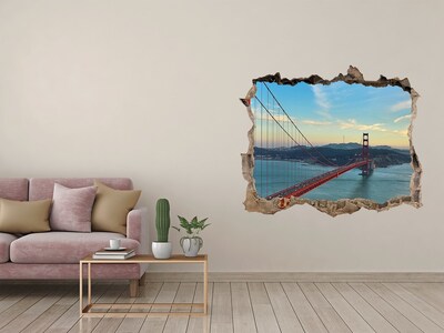 Fototapeta dziura na ścianę 3d Most Golden Gate w San Francisco
