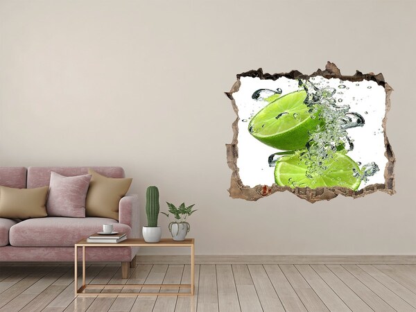 Naklejka dziura na ścianę beton Orzeźwiający koktajl cytrynowy